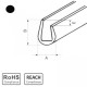 OKU 1/0,5 - П-образный профиль для защиты кромок, ПВХ, черная, рул {50м}